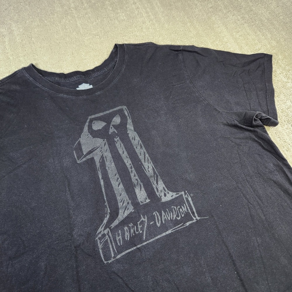 Harley Davidson Shirt Men 3XL Black 1 Racing Biker Motorcycles Skulls American